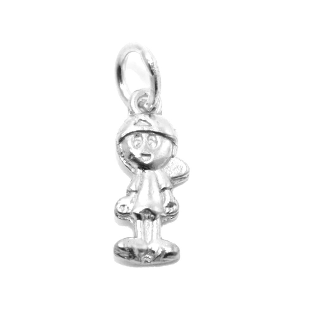 .925 Sterling Silver 3D Boy Pendant Charm